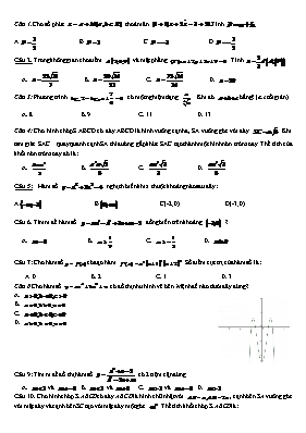 Đề luyện thi Trung học phổ thông Quốc gia môn Toán